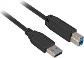 Sharkoon USB-A - USB-B černý / Kabel USB 3.0 / 3 m / 5 Gbit/s (4044951015658)