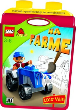 Náučné vymaľovánky so samolepkami Na farme LEGO