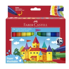 FABER-CASTELL Jumbo Fixy - papírová krabička 24 ks (154324)