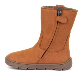 Dívčí zimní barefoot kozačky ZERU TEX BOOT Cognac, Froddo, G3160242, hnědá - 26