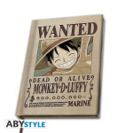 One Piece Zápisník A5 - Wanted Luffy