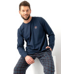 Pánské pyžamo Key MNS 481 B25 délka/r M-2XL tmavě modrá M