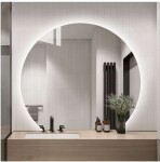 Kielle - Idolio Zrcadlo s LED osvětlením a vyhříváním, průměr 100 cm 50324091