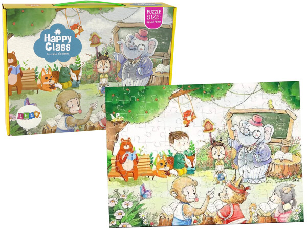 Mamido Dětské puzzle Škola pro zvířata 100 dílků