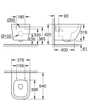 GROHE - Euro Ceramic Závěsné WC, rimless, alpská bílá 39538000