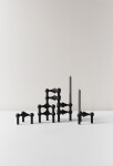 Stoff Nagel Designový svícen STOFF Nagel Black – set 3 ks, černá barva, kov