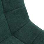 Židle jídelní, zelená látka, černý kov