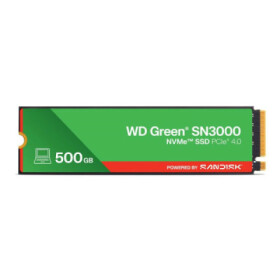 WD GREEN SSD 500GB SN3000 Powered by SanDisk, PCIe Gen4x4, M.2 2280, (R:5000/W:4100 MB/s) EDF_493543