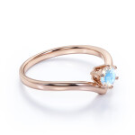 Royal Fashion prsten 14k zlato Vermeil GU-DR14487R-ROSEGOLD-MOONSTONE Velikost: 7 (EU: 54-56)