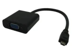 MicroConnect Adaptér microHDMI (M) - VGA (F) 0.25m černá / Plug Play (HDMIDVGAB)