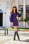 Denní šaty SUK301-B31 fialovo-černé - Roco Fashion 36