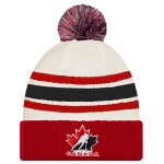 Pánská Zimní Čepice Canada New Era Milano Cortina 2026 Winter Olympics Striped Cuffed Knit Hat with Pom