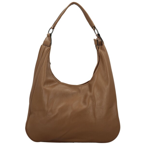 Stylová dámská koženková kabelka na rameno Petrit, khaki