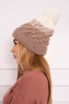 Fleecová čepice Ilona K218 beige+ecru UNI