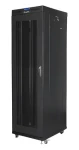 Lanberg Rack 42U černá / Stojanový rozvaděč / 19" / 600x800 mm / Flat pack / Perforované dveře / LCD (FF01-6842-23BL)