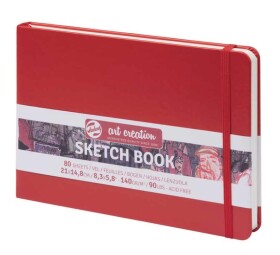 Talens Art Creation Sketch Book skicák červená tvrdá vazba 21x14,8