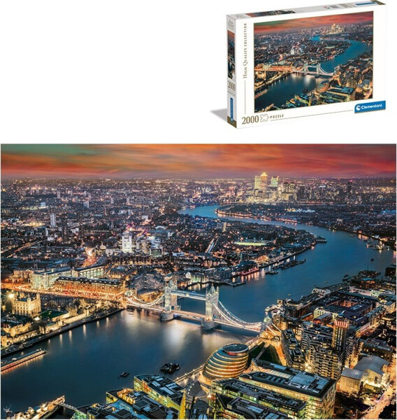 Puzzle London Aerial view 2000 dílků - Clementoni