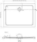 MEXEN - Flat sprchová vanička obdélníková slim 130 x 80, černá 40708013