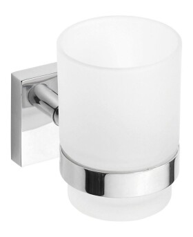 SAPHO - X-SQUARE sklenka, mléčné sklo, chrom XQ903