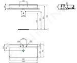 IDEAL STANDARD - Conca Ceram Umyvadlo 1000x450 mm, s přepadem, 3 otvory pro baterii, bílá T379801