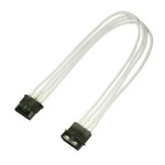 Nanoxia prodlužovací kabel 4-pin Molex 30cm bílá / 9-4-025 / Single sleeve (NX4PV3EW)