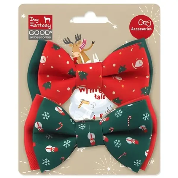 Dog Fantasy Winter Tale / Motýlek pro psy / Vánoční / 2 ks / 10x6 cm (454-857699)