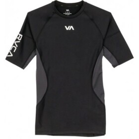 RVCA COMPRESSION black pánské tričko s krátkým rukávem - M