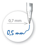 UNI gumovatelné pero stiskací URN-181, 0,7 mm, zelené