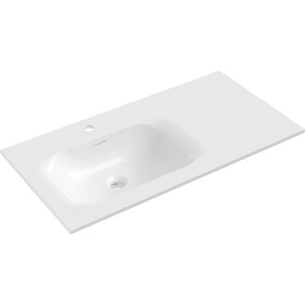 MEXEN - Vela umyvadlo zapuštěné do desky levá 91 x 46,5, bílá lesk 25239000L