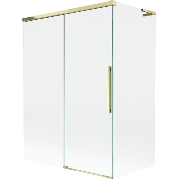 MEXEN/S - Rox L vanová zástěna 2-křídlová posuvná 120 + 70 x 150, transparent, zlatá 8C9L-120-070-50-00
