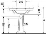 DURAVIT - 1930 Sloup, 30x28 cm, WonderGliss, bílá 08579000001