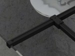 RAVAK - Spojka T pro vzpěru, černá GWD010003025