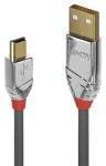 Lindy USB 2.0 Cromo Line šedá / Kabel / USB-A - Mini-USB B / 7,5 m / 480 Mbit/s (36635)