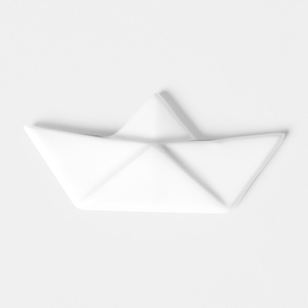 Räder Porcelánová magnetka Boat, bílá barva, porcelán
