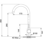 FRANKE - Sety Kuchyňský set T102, tectonitový dřez SID 610 a baterie FP 9000.031, černá/chrom 143.0675.710