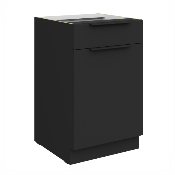 Spodní skříňka Aria 50 D 1F 1S BB - Premium Box Barva korpusu: Černá, Barva dvířek: BL - Black AFM
