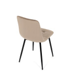 Jídelní židle, krémová, sametová látka, CT-281 CRM4