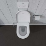 DURAVIT - ME by Starck Závěsné WC, HygieneGlaze, WonderGliss, matná bílá 252809AC00