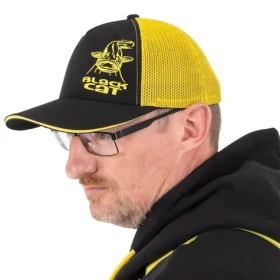 Black Cat Kšiltovka Trucker Cap Black and Yellow (BO500015)