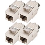 DIGITUS CAT 6A Keystone Jack, shielded, 500 MHz acc.ISO/IEC 60603-7-51,11801 AMD2:2010-04, tool free connec., set 24 pcs DN-93617-24