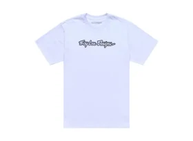 Troy Lee Designs Signature pánské triko krátký rukáv White/Black vel. M