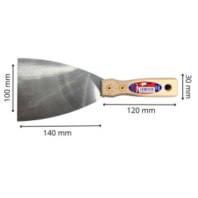 Špachtle ocel broušená YORK PROFI, 100 mm, dřevěná rukojeť