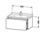 DURAVIT - L-Cube Umyvadlová skříňka 41x82x47 cm, 1 zásuvka, lesklá bílá LC616502222