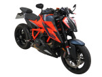 Ktm 1290 Super Duke R 20-24, 1390 Super Duke R 24-25 Klín pod motor - 3 barvy - Matná černá-stříbrná mřížka