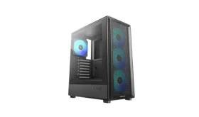 Deepcool CC550 4F černá / PC skříň / Midi Tower / Temperované sklo / USB-C (R-CC550BKANA4-G)