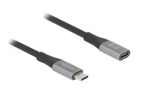 Delock USB-C 1 m / Prodlužovací kabel / 24pin USB-C (M) - 24pin USB-C (F) / USB4 / Thunderbolt 3 / 48V 5A (81201)