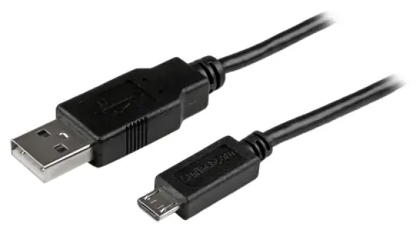 StarTech černá / Kabel / USB-A - Micro-USB / Slim / 0,5 m / USB 2.0 (USBAUB50CMBK)