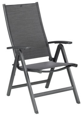 KETTLER SIMPLY polohovací, hliníkové křeslo - matný antracit / antracit