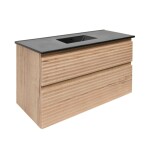 Koupelnová skříňka 2 zásuvková s umyvadlem Naturel Savona 98x53x44,8 cm dub Halifax mat SAVONA2100DHC SAVONA2100DHC