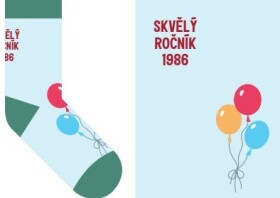 Barevné ponožky - Skvělý ročník 1986, vel. 42-46 - Albi